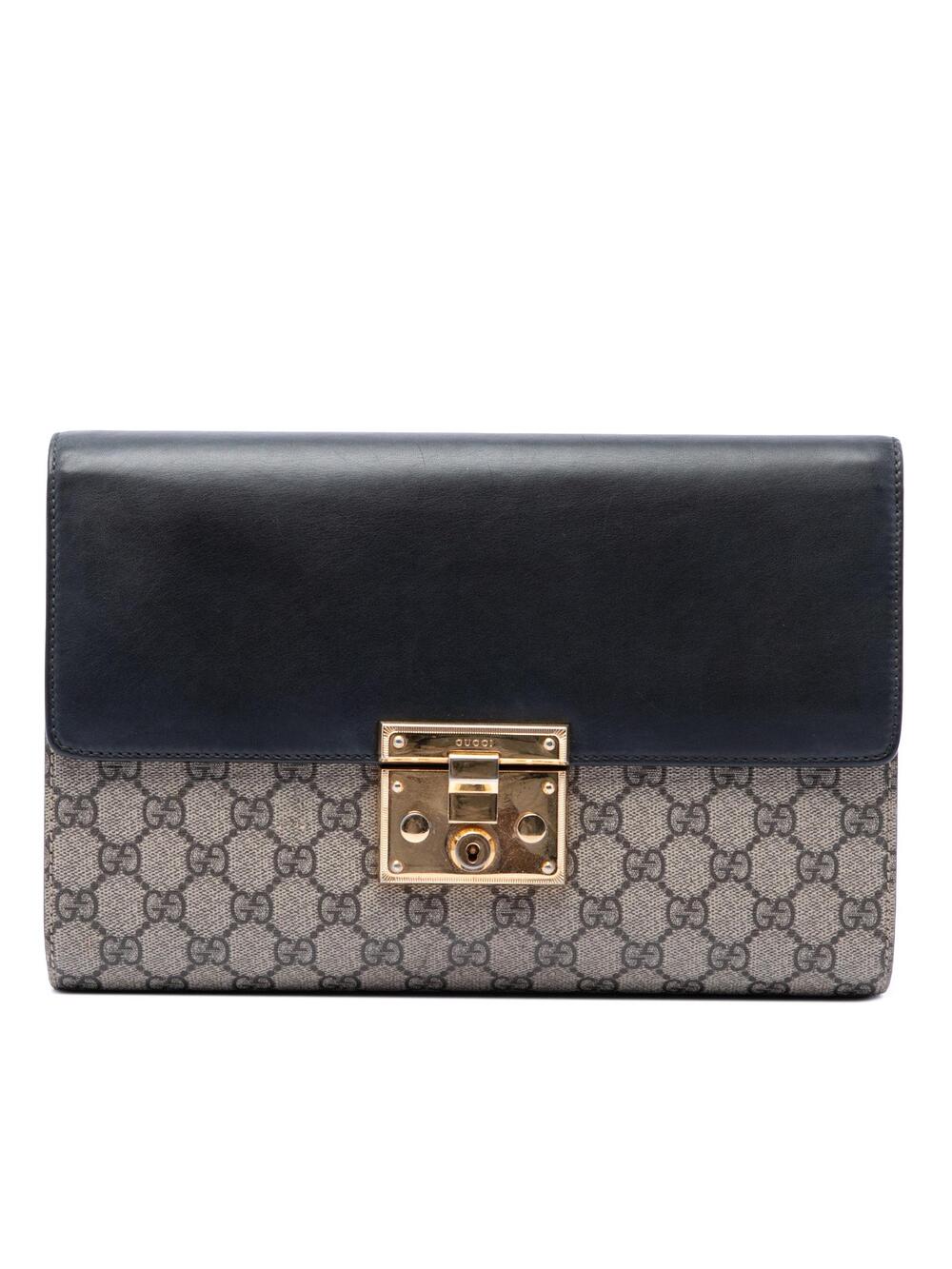Gucci Gg Supreme Padlock Clutch Pre- #374691G73B
